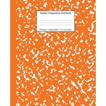 Notebooks College Ruled Marble Composition Notebook College Ruled: Pumpkin Marble Notebooks, School Supplies, Notebooks for School, Book 11, (Paperback)