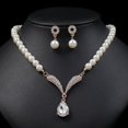 thumbnail image 1 of color Or (vers L'image Principale Principalement) Collier De Perles Personnalis Boucles D'oreilles Set Femmes Mode Temprament Alliage Plaqu Acc, 1 of 4