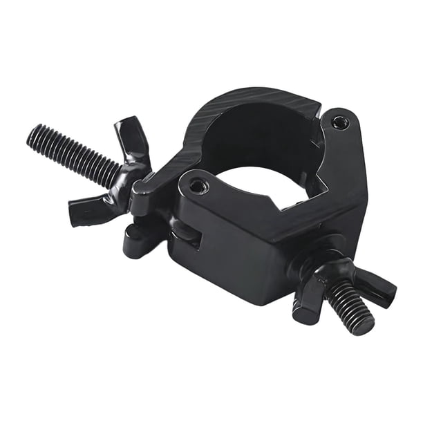 Estructura de iluminación escénica con abrazadera estable para conciertos, accesorio giratorio para colgar luces. Negro