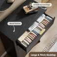 thumbnail image 3 of Studyset Fluted Dresser for Bedroom with 5 Deep Drawers, 5 Drawers Dresser for Bedroom, 47.2" Tall Dressers with Curved Profile Design, Fluted Wood Drawers with Gold Handle, 3 of 9