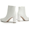 thumbnail image 4 of Dream Pairs Women's Pointed Toe Chunky Heel Ankle Booties Short Boots, 4 of 5