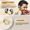 thumbnail image 6 of AI Real-Time Translation Earbuds 3-in-1 Translator with 144 Languages for Travel Business Learning-Apricot, 6 of 7