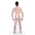 thumbnail image 3 of Bata de baño larga tipo kimono de estilo japonés con lunares y encaje sedoso para hombre, hasta el suelo, con abertura transparente y tangas, 3 of 5