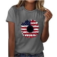 thumbnail image 1 of Camisetas de Manga Corta para Mujeres de Longitud Regular de Poliéster Sólido, Camiseta de Fiesta de Mayo Y Blusa Del Festival para la Primavera Y el Verano, 1 of 3