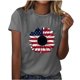 thumbnail image 1 of Camisetas de Manga Corta para Mujeres de Longitud Regular de Poliéster Sólido, Camiseta de Fiesta de Mayo Y Blusa Del Festival para la Primavera Y el Verano, 1 of 3