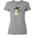 thumbnail image 3 of Inktastic Just Chillin' This Christmas Fun Snowman in Top Hat Women's T-Shirt, 3 of 5