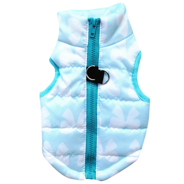 Dog Cotton Padded Jacket With Traction Buckle In Winter Convenient Travel