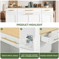 thumbnail image 5 of Uforic Kitchen Island with Drop Leaf & Wheels, Island Table with Trash Storage Cabinet, White, 5 of 8