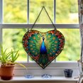 thumbnail image 6 of Peacock Window Hanging Stained Glass Chirstmas, Peacock Suncatchers for Windows Stained Glass, 6 of 7