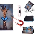 thumbnail image 1 of SaniMore Case for Samsung Galaxy Tab A8 Case 10.5" 2022 SM-X200/X205, Auto Wake/Sleep Pen/Card Holder Stand Dual Angle PU Leather Case Soft TPU Back Color Painting Magnetic Protective Case X200,C, 1 of 13