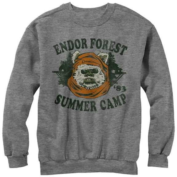 Men's Star Wars Ewok Summer Camp  Sweatshirt Athletic Heather Large