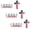 3PCS, variant on Blessed Jesus Edition Cross Emblem Metal Badge, 3D Chrome Metal Auto Badge Decal, Christian Patriotic Vehicle Sticker Accessories for Truck Bumper Tailgate