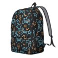 thumbnail image 2 of Game Controller Black Pattern Backpack for School, Cute School Bag with Adjustable Shoulder Straps and Padded Back, 15.7"x11.8"x5.5", 2 of 5