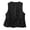 Black, variant on Womens T Shirts, Women's Loose Fitting And Age Reducing Round Neck Ruffled Edge Design Sense Vest Jacket Top Black XXL
