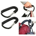 thumbnail image 6 of (Pack of 2) Extra Large Stroller Hooks, Mini-Factory Multi-Purpose Hanger Hooks for Diaper, Shopping Bags, Purses - Black, 6 of 6