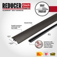 thumbnail image 3 of M-D Building Products 43362 36 In. Mocha Aluminum CINCH® Reducer w/ Snaptrack, 3 of 9