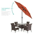 thumbnail image 3 of Best Choice Products 7.5ft Heavy-Duty Outdoor Market Patio Umbrella w/ Push Button Tilt, Easy Crank - Rust, 3 of 8