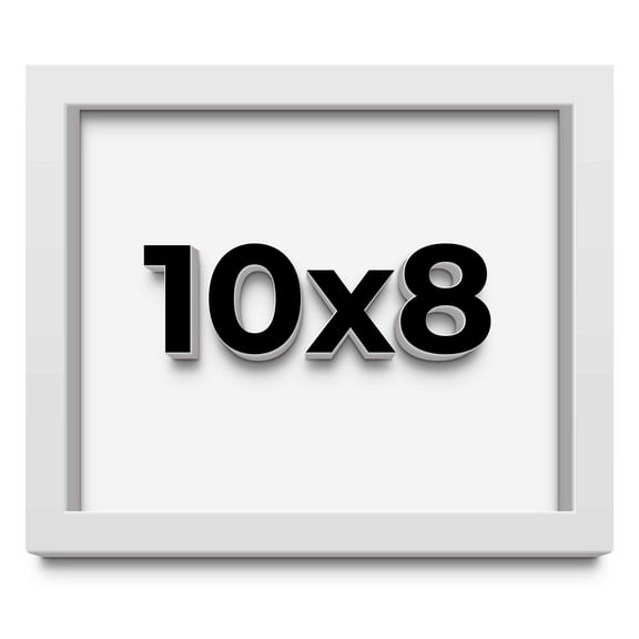10x8 Shadow Box Frame White | 1 Inches Deep Real Wood Contemporary Shadowbox Display Frame | UV