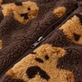 thumbnail image 4 of Maqroz Animal Print Boys Girls Fleece Jumpsuit Long Sleeve Hooded Romper Cute Cubby Graphic Loungewear with Zip, 4 of 8
