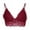 Wine, variant on Ohufall Plus Size Bras Underwire! New Women Plus Size Vest Crop Wire Free Bra Lingerie Sexy V-Neck Underwear S-3XL