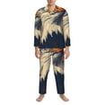 thumbnail image 3 of Disketp American Bald Eagle A Mens Pajama Set, Soft Warm Long Sleeve Sleepwear, Cozy Button-Down Pjs for Men-Large, 3 of 7