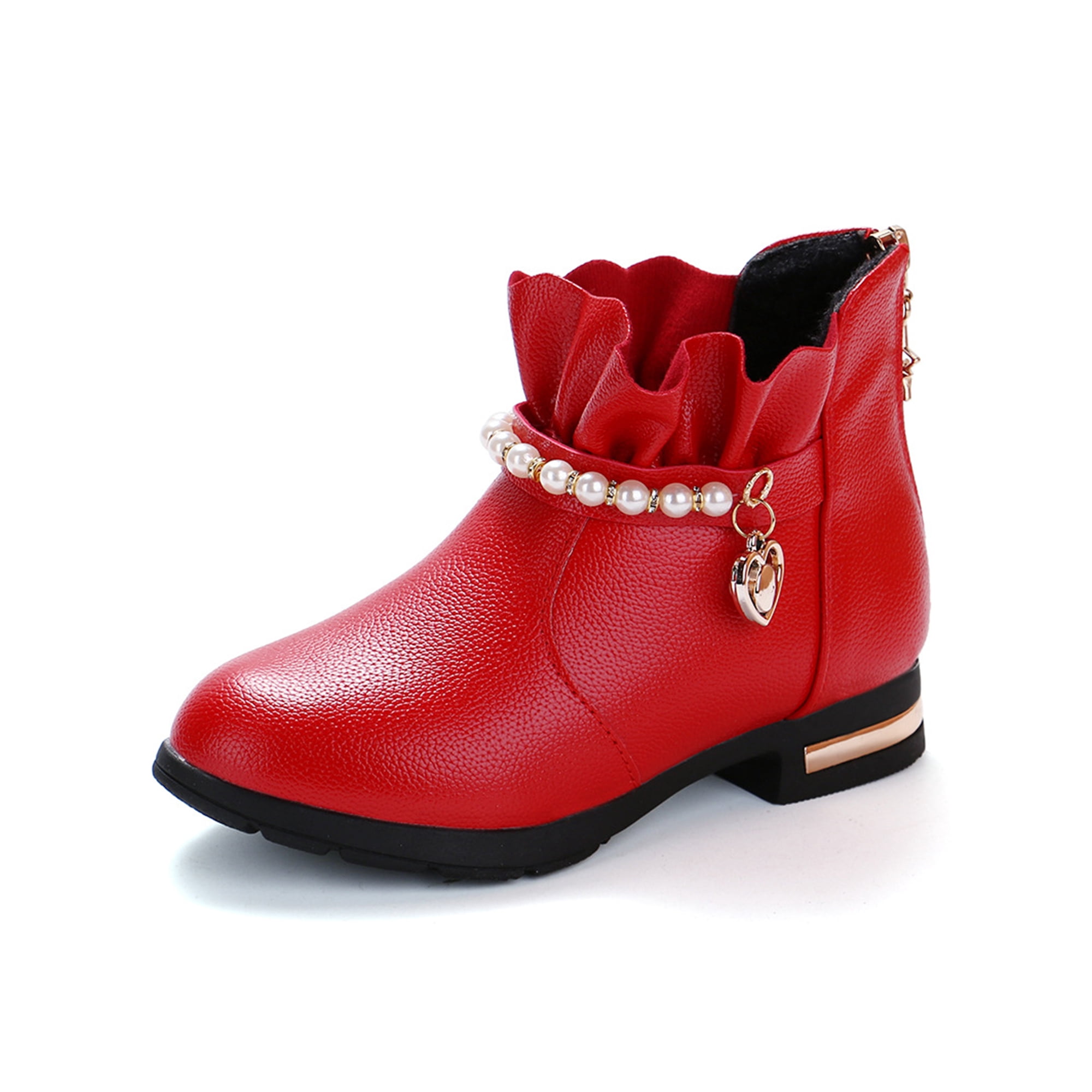 Girls red booties hotsell