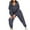 Dark Gray, variant on Women Casual Loose Pants Long Sleeve Tops Hooded Set Athletic Suit Set S-135 Beige M