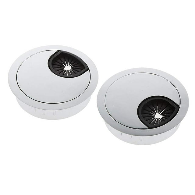 Arandela de escritorio shamjiam Organizador de Alambre de Aleación de Zinc Cubierta de orificio 6cm plata