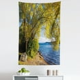 thumbnail image 1 of Fishing Tapestry, Small Boat Under Tree by the Lake North Island New Zealand Picturesque View, Fabric Wall Hanging Decor for Bedroom Living Room Dorm, 5 Sizes, Olive Green Blue, by Ambesonne, 1 of 1