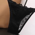 thumbnail image 4 of Bigersell thong panties Clearance underwear women Bikini Panty Style P-605 Polyester cheeky Panties seamless underwear Ladies thong Briefs High Waist Women's Panties Black One Size, 4 of 5