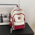 thumbnail image 1 of 2024 Summer New Student School Bag Backpack Soft Material Capacity Large Upper Body Easy Ergonomic Red, 1 of 6