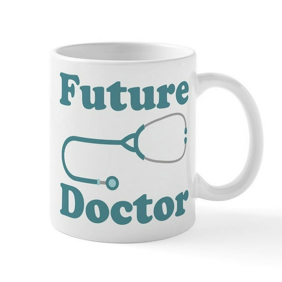 CafePress - Future Doctor With Stethoscope Mug - 11 oz Ceramic Mug - Novelty Coffee Tea Cup