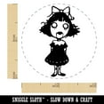 thumbnail image 2 of Creepy Spooky Horror Girl Doll Puppet Self-Inking Rubber Stamp Ink Stamper - UV Ink - Mini 1/2 Inch, 2 of 7