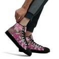 thumbnail image 5 of Breast Cancer Awareness Believe High Top Canvas Shoes Sneakers Black Size 9.5, 5 of 7