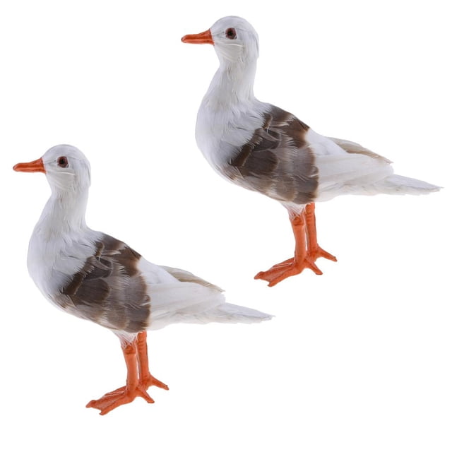 2x Adorno Casero de Emplumada Decoración Artesanías Hechas Simución Animales Modelo Juguete Accesorios de Enseñanza CUTICAT Pájaro artificial de la simulación