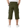 thumbnail image 4 of Cargo Shorts for Men Below Knee Stretch Waist Hiking Shorts Casual Quick Dry Workout Short with Multi-Pockets, M, 4 of 6