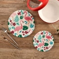 thumbnail image 2 of Flamingo 2 Pack Pot Holders Trivets, Heat Resistant Hot Pads for Kitchen Table Decoration Trivets for Hot Dishes/Pot/Bowl/Teapot/Hot Pot Holders, 7" + 9.45", 2 of 7