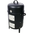 thumbnail image 5 of Vertical Steel Charcoal Smoker, Heavy Duty BBQ Smoker Grill With 2 Cooking Area, 2 Access Doors, And Thermometer For Backyard Patio Camping, 5 of 7