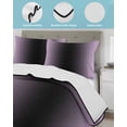 thumbnail image 4 of Quilts Twin Size, Purple Black Ombre Soft Comforter Bedding Set for Bed, Modern Gradient Abstract Art Lightweight Quilted Bedspread with Pillow Cover(2 Pieces) for All Season, 68x86 Inch, 4 of 6