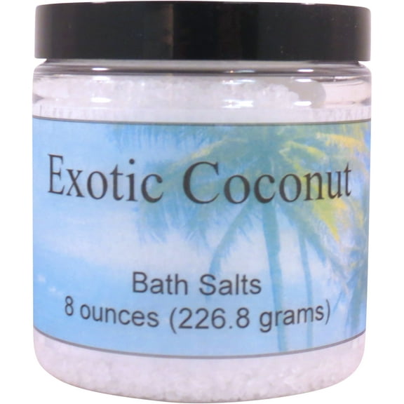 Exotic Coconut Bath Salts by Eclectic Lady, 8 ounces