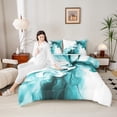 thumbnail image 4 of Homewish Abstract Stripes Bedding Comforter Set 2pcs for Teens Boys Girls,Geometric Lines Twin Comforter Sets Microfiber,Teal White Gradient Breathable Bedding Set,Luxury Bedroom Decor,Reversible, 4 of 8