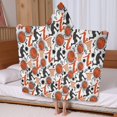thumbnail image 5 of Orange Basketball Players Pattern Hooded Bath Towel，60"x35" for Ages 3 To 12 Kids, Quick Dry Lightweight Soft Microfiber Hood Beach Towel Cover Up for Kids, 5 of 7