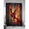 thumbnail image 5 of Shower Curtains Flame Bird Bath Curtain Frebird Feather Waterproof Bathroom Shower Curtain Set with Hooks Decoration 72 x 72 Inches, 5 of 7