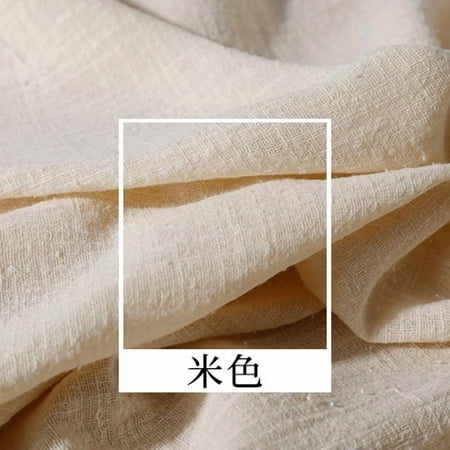 Zhuge 39×51 Inch Cotton Linen Wrinkle Texture Fabric, Premium Soft Textured Material for DIY Sewing, Craft Projects & Home Decoration, Beige