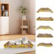 thumbnail image 1 of Combo de rascador grande para gatos y cama - Arañador de cartón ondulado y salón para gatos de interior - Amarillo, 16,93x9,06x1,57 pulgadas, 1 of 6