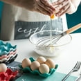 thumbnail image 2 of CNKOO Household Ceramic Egg Tray Egg Grid Refrigerator Egg Preservation Storage Box Egg Rack Egg Tray, 2 of 13
