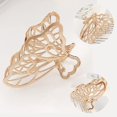 thumbnail image 3 of Pinzas para el pelo de mariposa, 2 piezas de pinzas para el pelo antideslizantes, pinzas para el pelo de metal elegantes y hermosas, pinzas para el pelo grandes para mujeres y niñas Pinza para el pelo JFHHH pequeña, 3 of 5