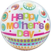 Loftus International Q2-4387 22 in. Mothers Day Dots & Patterns Bubble Balloon