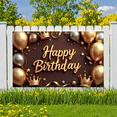 thumbnail image 7 of Decorative Design Happy Birthday Banner Balloon Decoration Glitter Crown Elegant Backdrop for Birthday Celebration Indoor Party Event Background, 7 of 7
