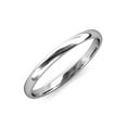 thumbnail image 2 of High Polish 2mm Plain Domed Wedding Band in 14K White Gold.Size 13.0, 2 of 6